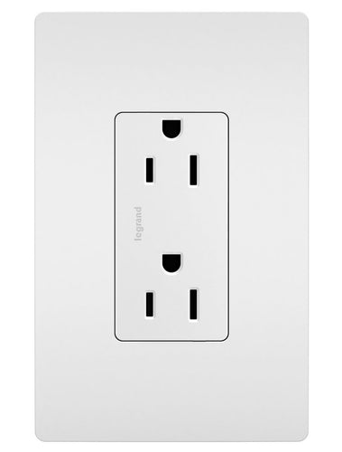 Pass & Seymour radiant® Tamper-Resistant Outlet, White (White)