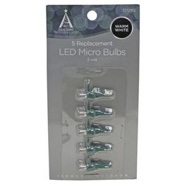 Christmas Lights LED Replacement Bulb, Micro, Warm White, 5-Pk.