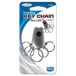 LED Keychain, 5 Detachable Rings, Battery Incl.