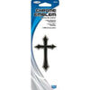 Car Emblem, Cross, Chrome/Black, Self-Adhesive