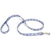 Dog Leash, Plaid/Bones, Blue Nylon, 5/8-In. x 6-Ft.