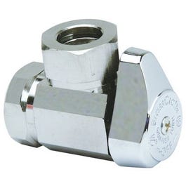 Chrome Angle Stop Valve, 1/2 x 7/16-In.