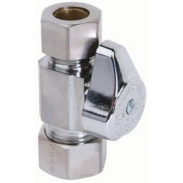 Chrome Straight Stop Valve, 5/8 x 1/2-In.