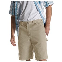 Carpenter Shorts, Relaxed Fit, Sanded Duck, Desert Sand, Men's 36 x 11-In. Inseam