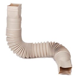 Downspout Extension, Flexible Tan Poly, 24 to 55-In.