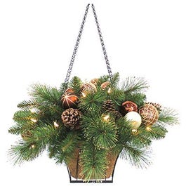 Lighted Artifical Plant Hanging Basket, Must Purchase in Quantities of 2