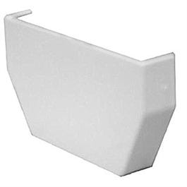 Gutter Inside End Cap, White Vinyl