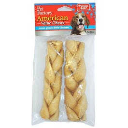 Dog Treats, American Beefhide Chicken-Flavor Braid, 6-7-In., 2-Pk.