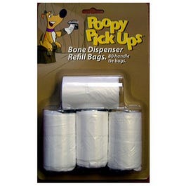 Bone Dispenser Pet Waste Refill Bags, 4 Rolls, 20-Bags Each