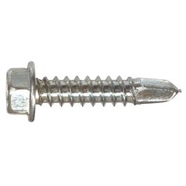 Hex Washer Head, Self-Drilling Screws, #12 x 1-In., 1-Lb.