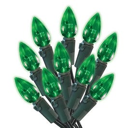 Christmas LED Light Set, C3, Green, 70-Ct.