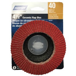 Ceramic Flap Disc, 40 Grit, 4.5-In.