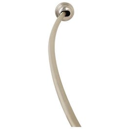 Never Rust Curved Shower Rod, Tension, Brushed Nickel Finish, 50 to 72-In.