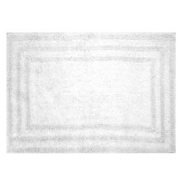 Bath Rug, White Cotton, 21 x 32-In.