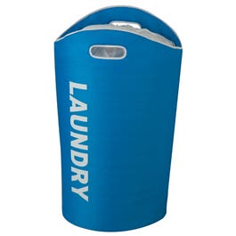 Laundry Tote Hamper, Blue Foam, Large