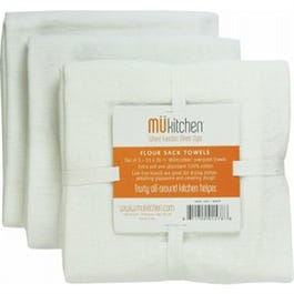 Flour Sack Towels, White Cotton, 24 x 36-In., 3-Pk.