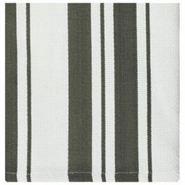 Dish Cloths, Pewter Stripe Cotton, 13 x 13-In., 2-Pk.