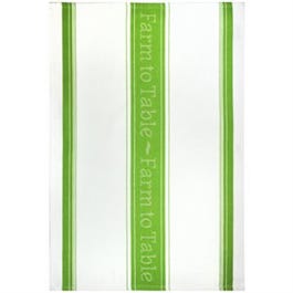 Kitchen Towel, Jacquard Woven Cotton, Green, 20 x 30-In.