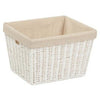 Paper Rope Storage Tote With Liner, White, 10 x 12 x 8-In.