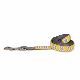 Dog Leash, Yellow Chevron, 3/4-In. x 6-Ft.