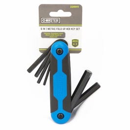 Metric Hex Key Set, Large, Fold-Up, 6-In-1