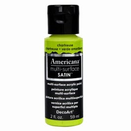 Americana Multi Surface Craft Paint, Satin, Chartreuse, 2-oz.