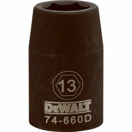 Metric Impact Socket, 6-Point, Black Oxide, 1/2-In. Drive, 13mm