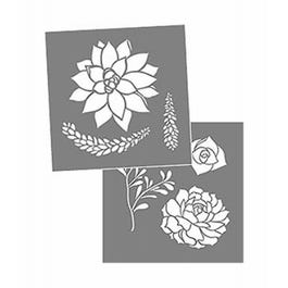 Americana Decor Succulent Stencil, 8 x 8-In.