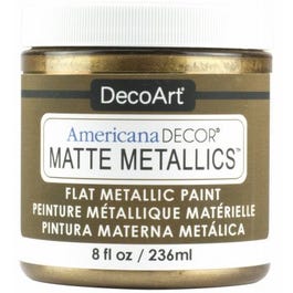 Americana Decor Matte Metallic Craft Paint, Aged Bronze, 8-oz.