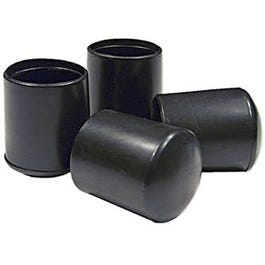 Furniture Leg Tip, Black Vinyl, 3/4-In., 4-Pk.