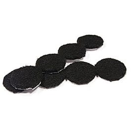 Felt Pads, Self-Adhesive, Black, 1-1/8-In., 48-Pk.