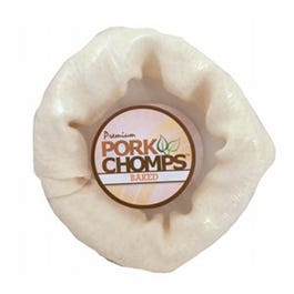 Dog Treats, Natural Pork Skin Donut, 6-In.