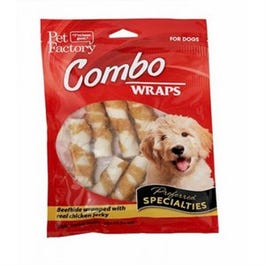 Dog Treats, Combo Beefhide Rolls, 3-In., 8-Pk.