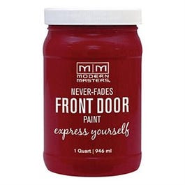 Front Door Paint, Passionate Deep Red Satin, 1-Qt.