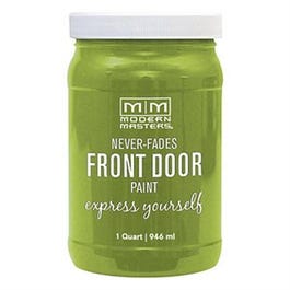 Front Door Paint, Fortunate Lime Green Satin, 1-Qt.