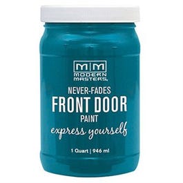 Front Door Paint, Tranquil Dark Turquoise Satin, 1-Qt.
