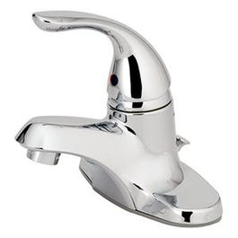 Lavatory Faucet With Plastic Pop-Up, Single Lever, Chrome