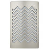 LED Cover Plate Night Light, Wave Shape, Brushed Nickel