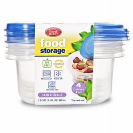 Food Storage Containers With Lids, 1.2-Cup, 4-Pk.