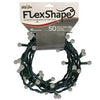 Flex-Shape LED Christmas Light Set, Pure White Faceted, 50-Ct.