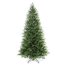 Artificial Pre-Lit Christmas Tree, Dark Green, 600 LED Dual Color Lights, 7.5-Ft.