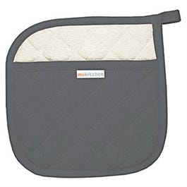 Potholder, Stainless Gray, 100% Quilted Cotton