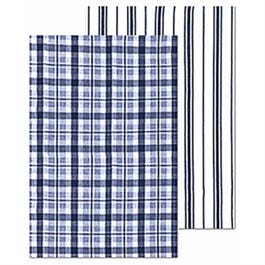 Farmhouse Towel Set, Ink Blue, 100% Cotton, 19 x 28-In., 2-Pk.