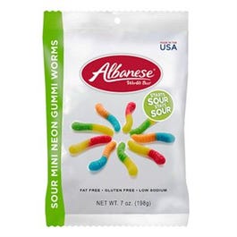 Gummi Worms, Sour Mini, 7-oz.