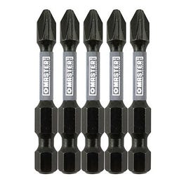 Impact Power Bit, Phillips #2, 2-In., 5-Pk.