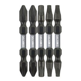 Double End Impact Screwdriver Bit, Assorted, 5-Pk.