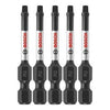 Impact Tough Power Bit, #2 Square, 2-In., 5-Pk.