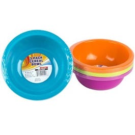 Plastic Bowls, 7-In., Assorted Colors, 3-Pk.