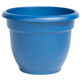 Ariana Planter, Self-Watering, Classic Blue Plastic, 8-In.