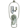 Lamp Kit With 10-In. Harp & Push Through Socket, Brushed Pewter